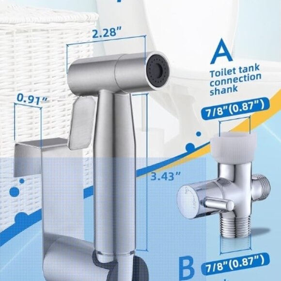 New in box Handheld Bidet Sprayer for Toilet, Jet Sprayer for Toilet Muslim Show - Picture 2 of 3